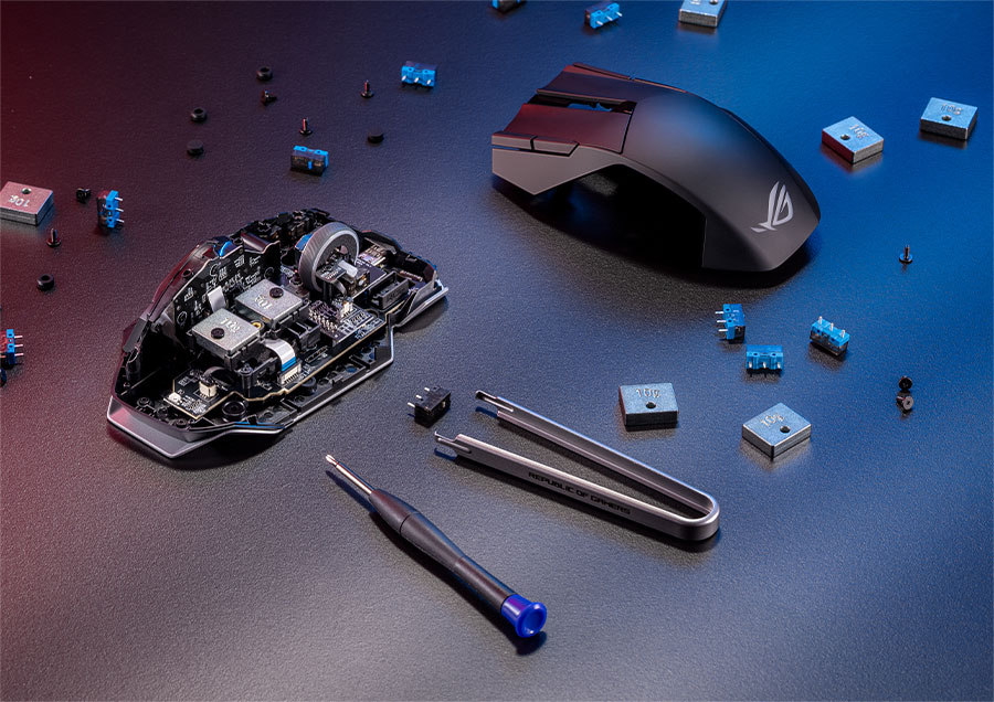 展示 ROG 斯巴达 X 65K 附带配件及零件的图片