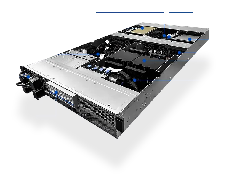 XA P2N-E2 系统配置：配备双 NVIDIA Vera CPU、16 组 SOCAMM2 内存、双插槽 GPU 与备援 Titanium 电源