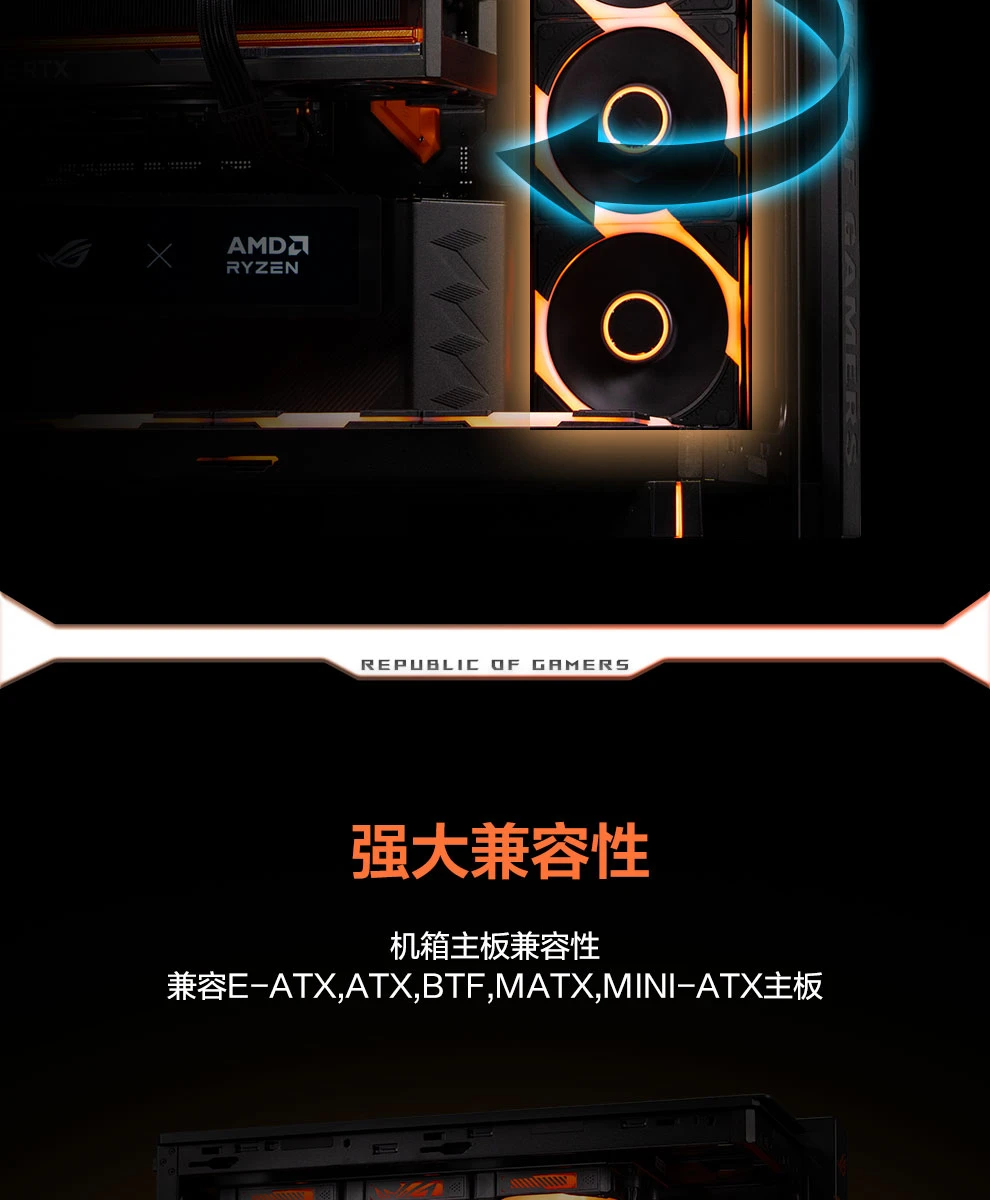 ROG 幻世神 AMD 联名版 横向分层结构
