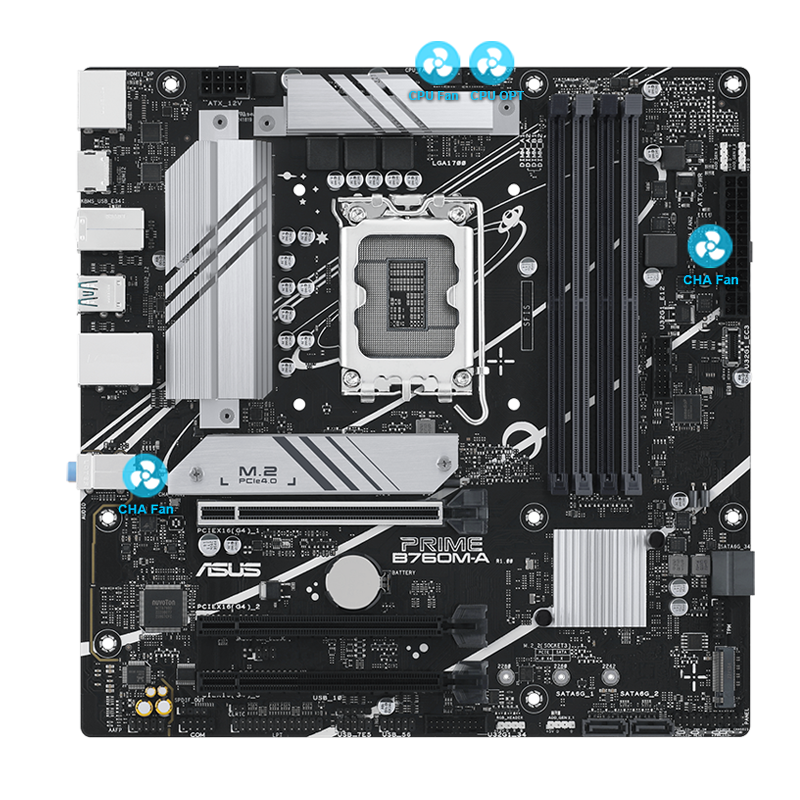 Prime motherboard with 4-Pin PWM/DC Fan image