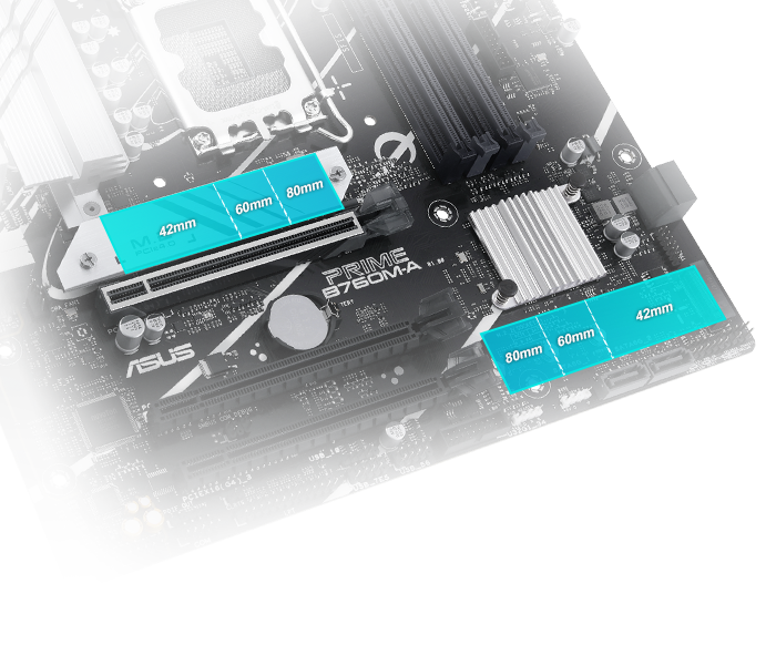 Supports two M.2 slots
