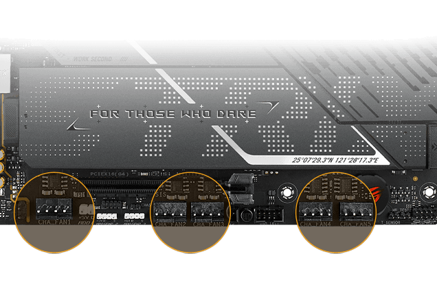 STRIX X870E-H 机箱风扇接头连接器位置