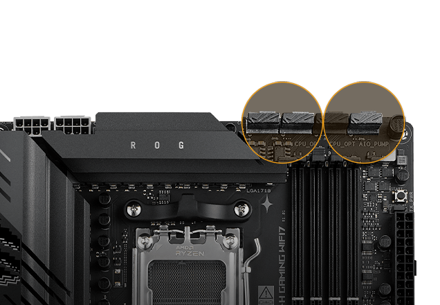STRIX X870E-H 风扇接头位置