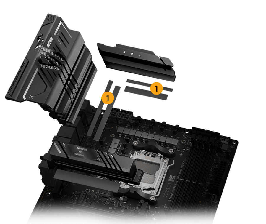 STRIX X870E-H VRM散热设计布局