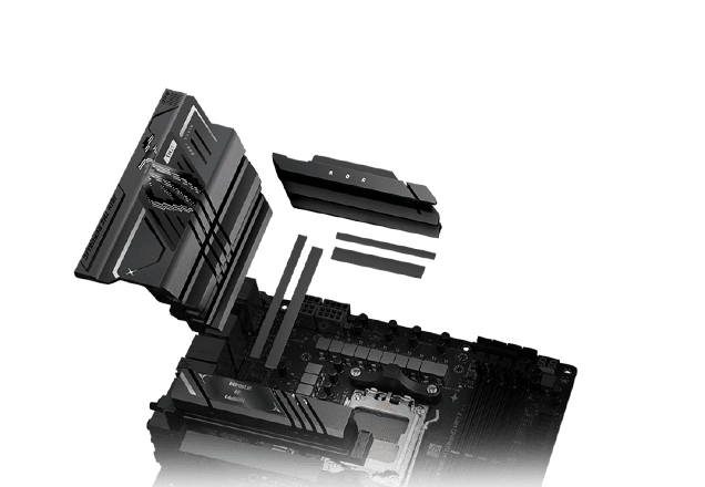 STRIX X870E-H VRM 散热设计布局