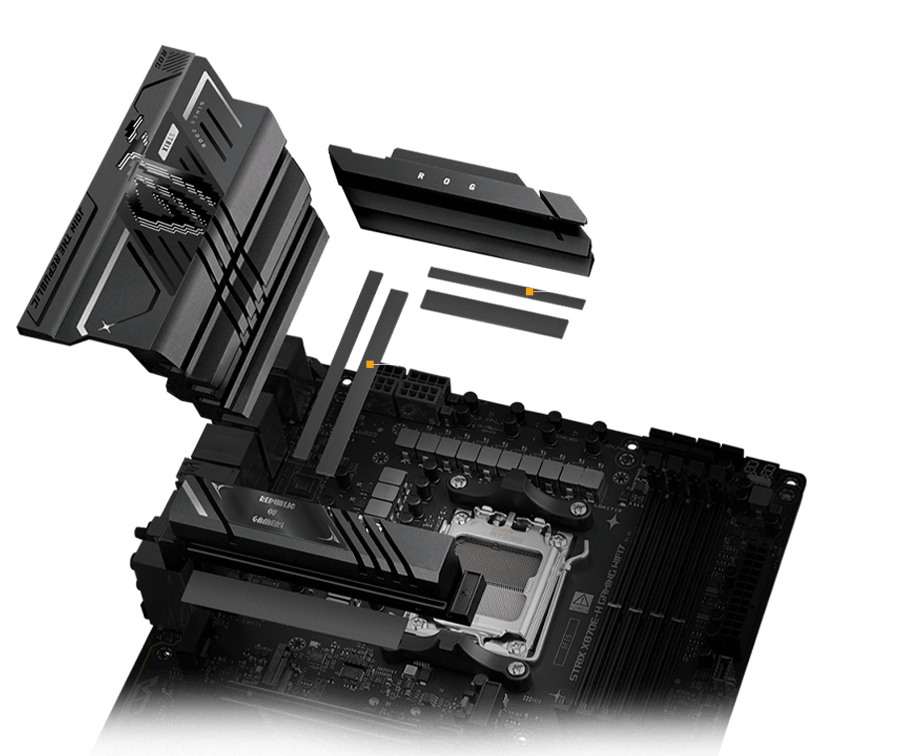 STRIX X870E-H VRM散热设计布局