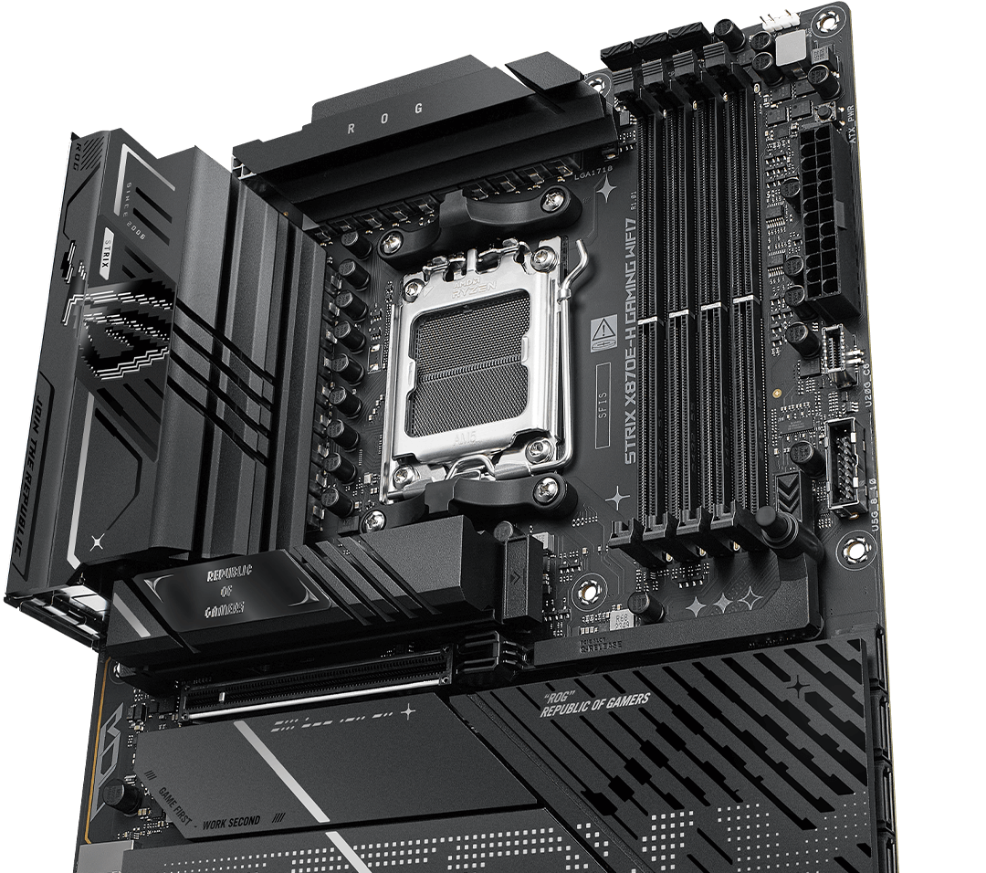 ROG STRIX X870E-H 具有 16+2+2 供电模组，额定电流为 110 安培。