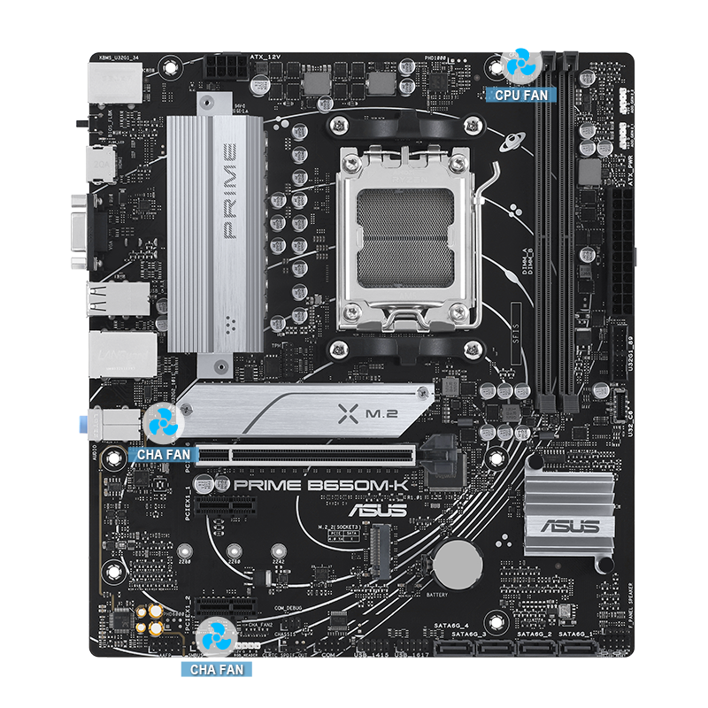 Prime motherboard with 4-Pin PWM/DC Fan image