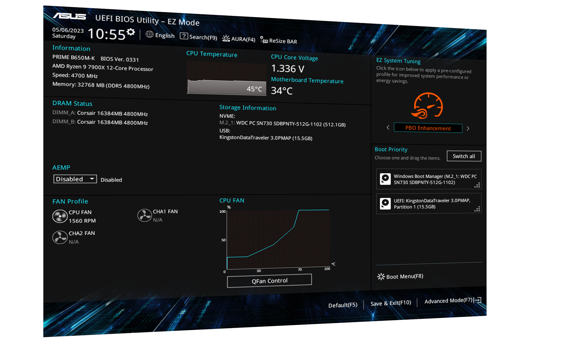 PBO Enhancement UI setting.