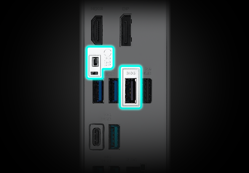 Graphic depicting the PRIME B850-PLUS BIOS FlashBack feature.