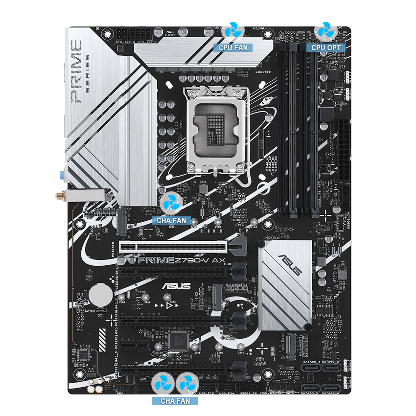 Prime motherboard with 4-Pin PWM/DC Fan image