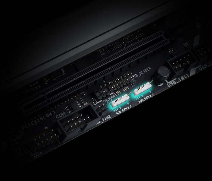 Features addressable Gen 2 headers 