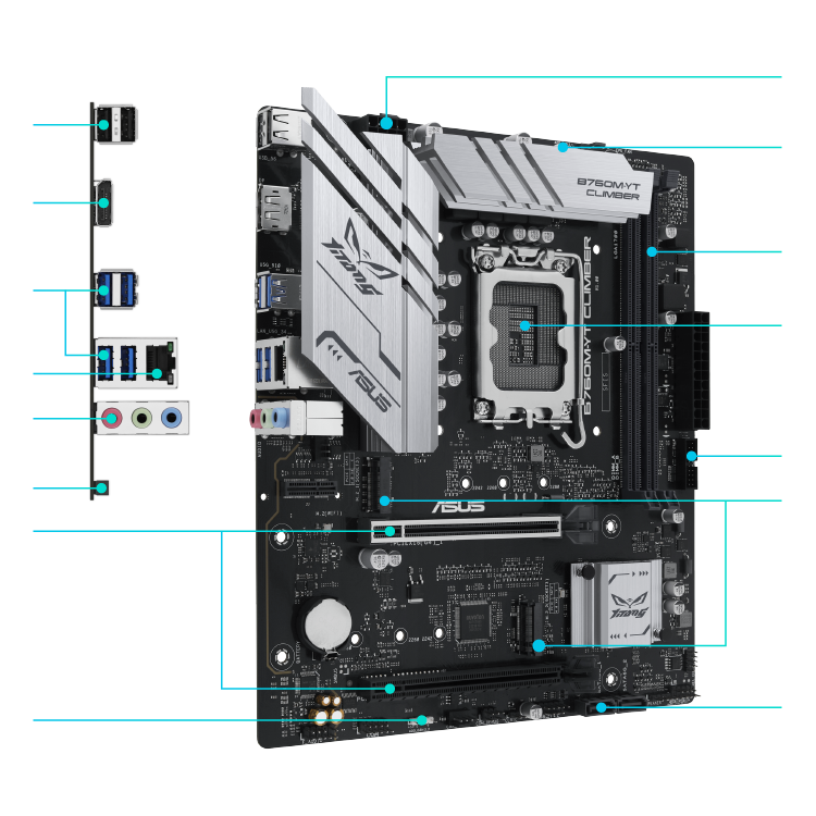 All specs of the B760M-YT CLIMBER motherboard