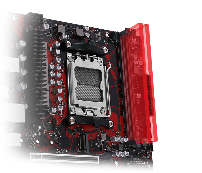 Expedition motherboard supports DDR5.