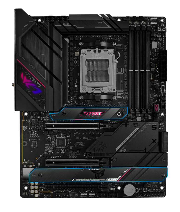 ROG Strix B650E-E M.2 heatsink layout