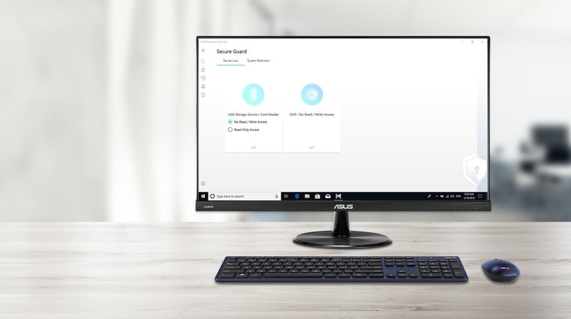 一台显示ASUS Business Manager 仪表板的华硕屏幕