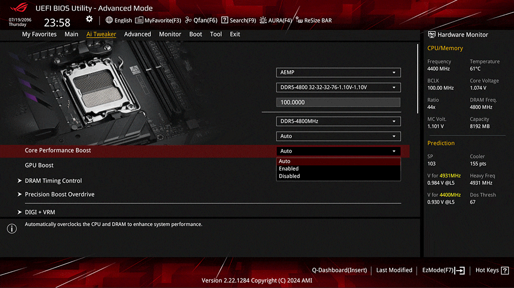 AI Overclocking lets you automatically optimize performance.