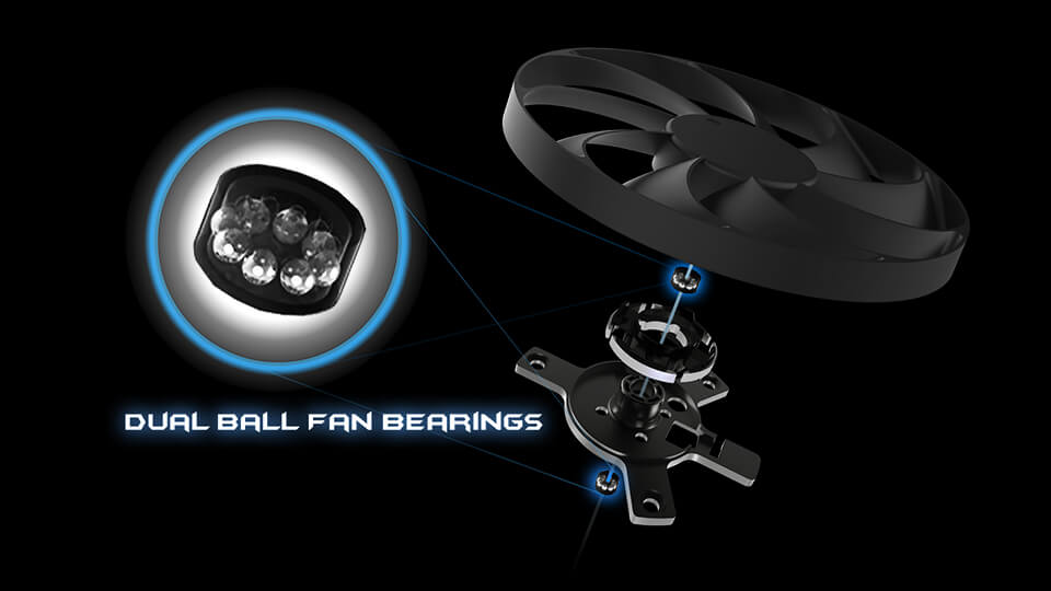 Dual ball fan bearing diagram