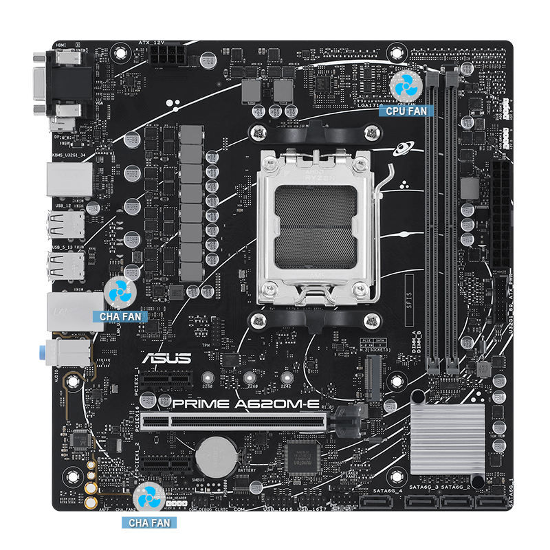 Prime motherboard with 4-Pin PWM/DC Fan image