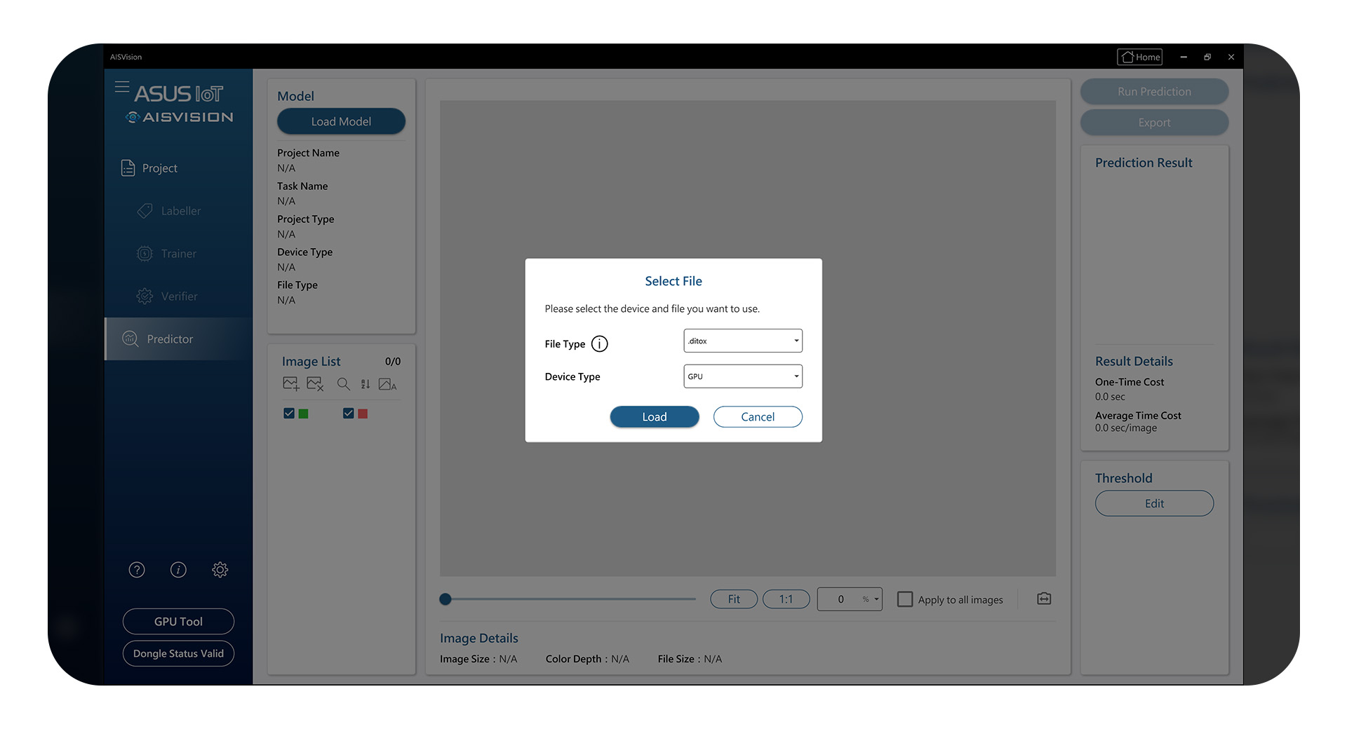 AISVision AI toolkit interface displaying a high-flexibility inference architecture for adaptable AI deployment.