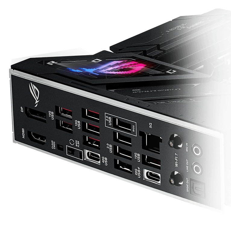 The Strix B850-E features a USB 20Gbps rear I/O port with 30W charging.