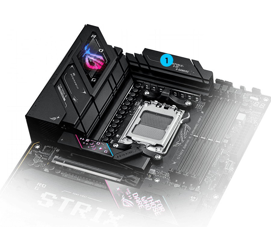 STRIX B850-E VRM散热设计布局