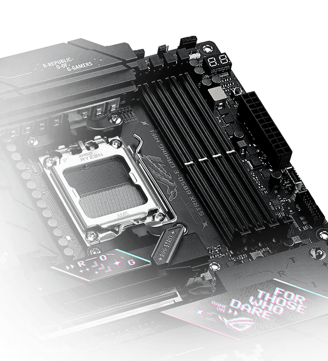 The Strix B850-E lets you overclock memory up to 8400+ MT/s.