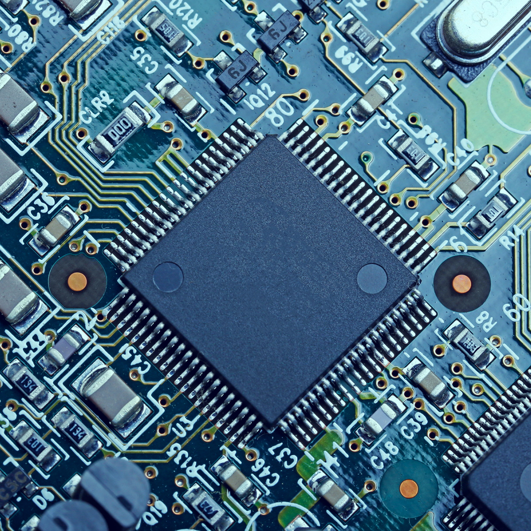 Motherboard circuit board close image