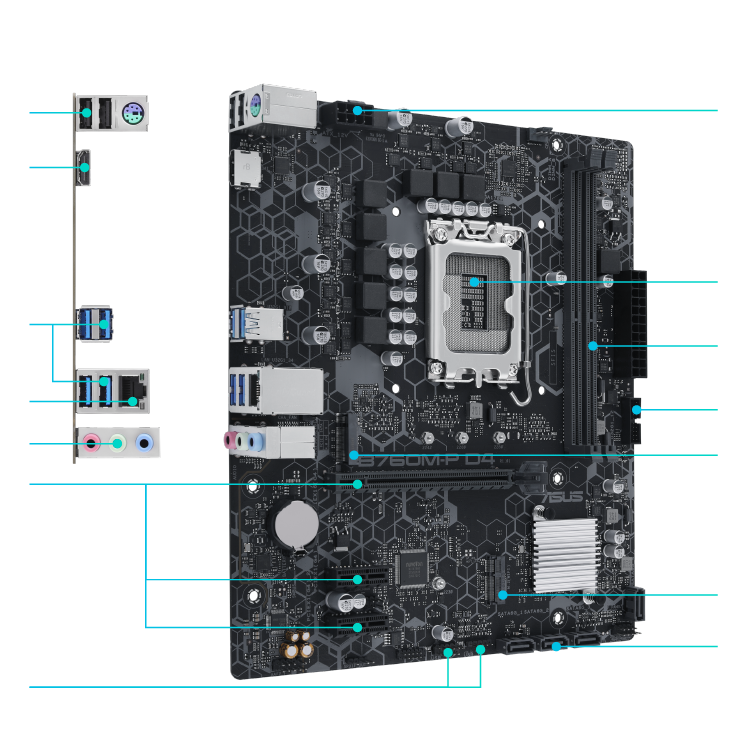 All specs of the B760M-P D4 motherboard