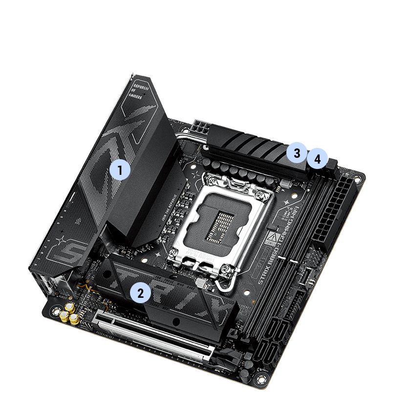 Strix B860-I cooling specifications