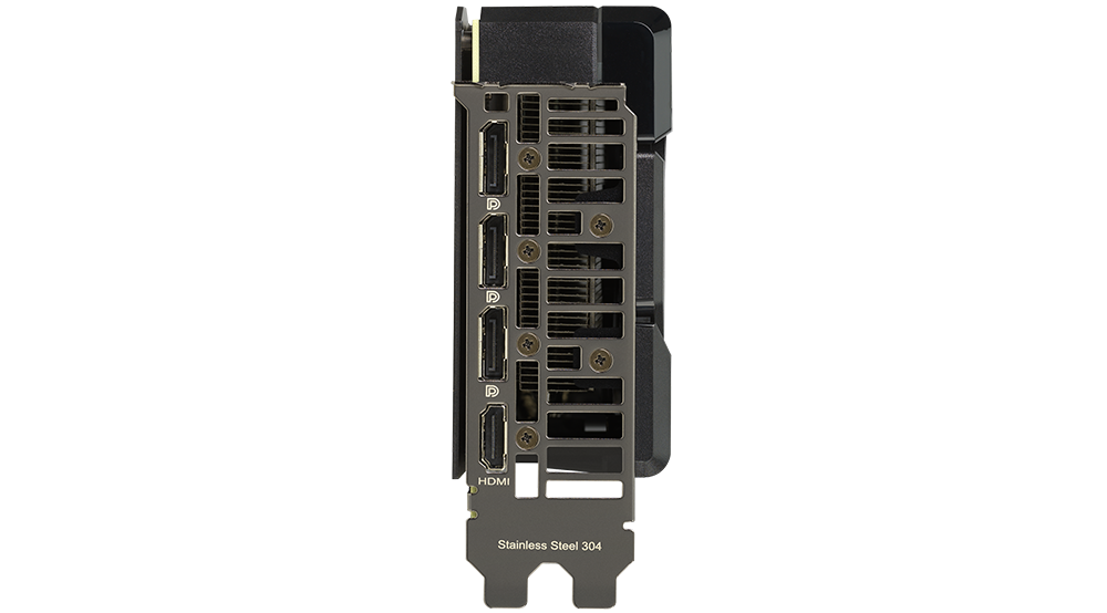 Head-on view of I/O port bracket