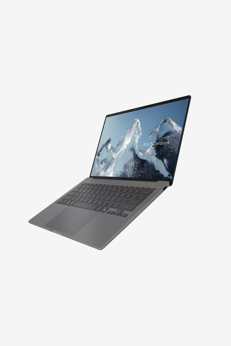 ASUS Zenbook A14 in Iceland Gray – alternate view