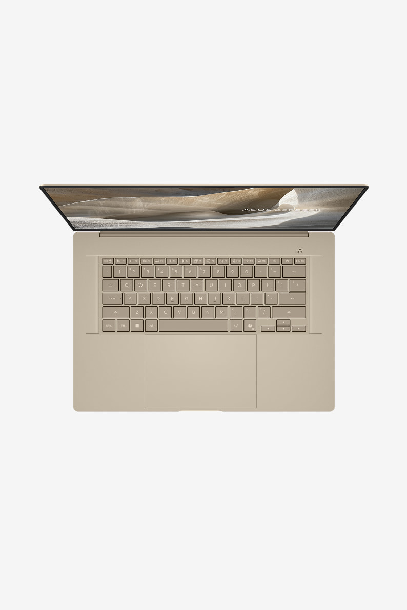 ASUS Zenbook A16 in Zabriskie Beige – alternate view