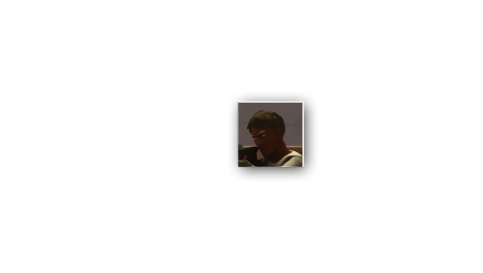 FPS 游戏场景；狙击手功能放大屏幕中间男子的头部