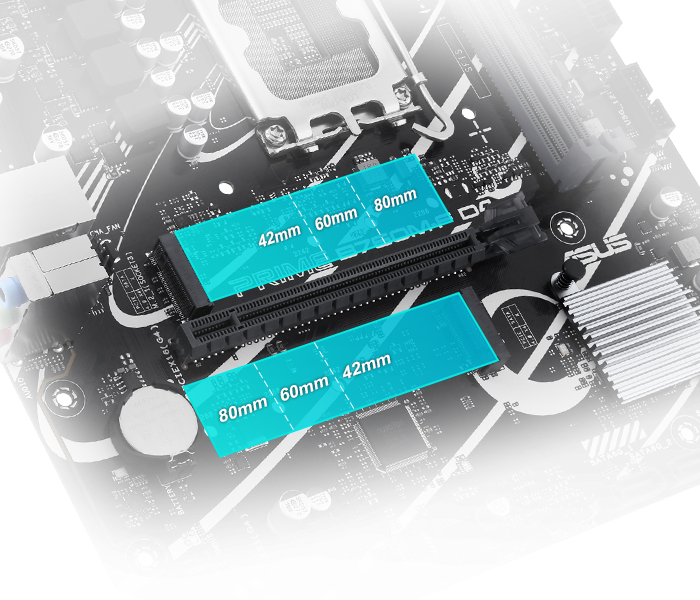 Supports two M.2 slots
