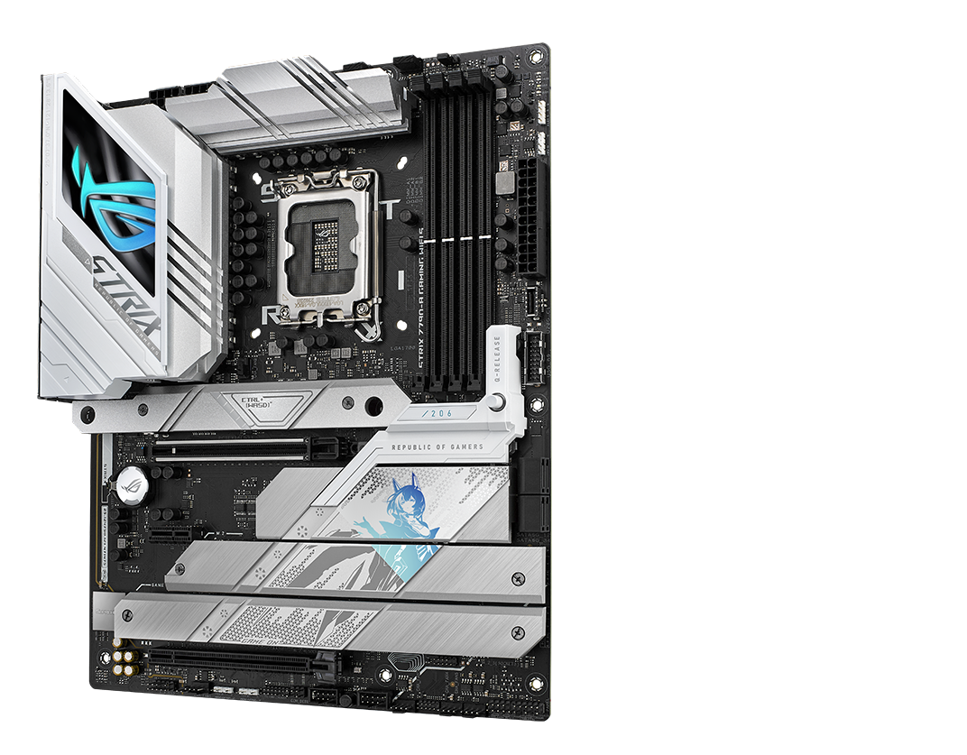 The Strix Z790-A S front and back designs offer a clean, modern aesthetic.