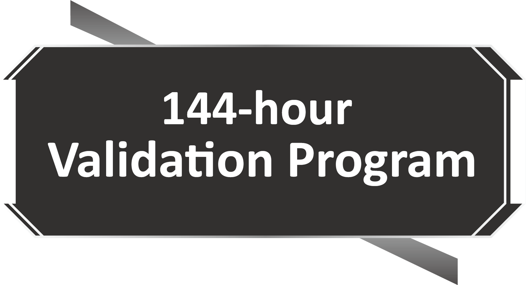 144-hour validation program seal.