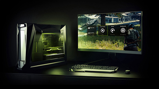 NVIDIA themed computer setup