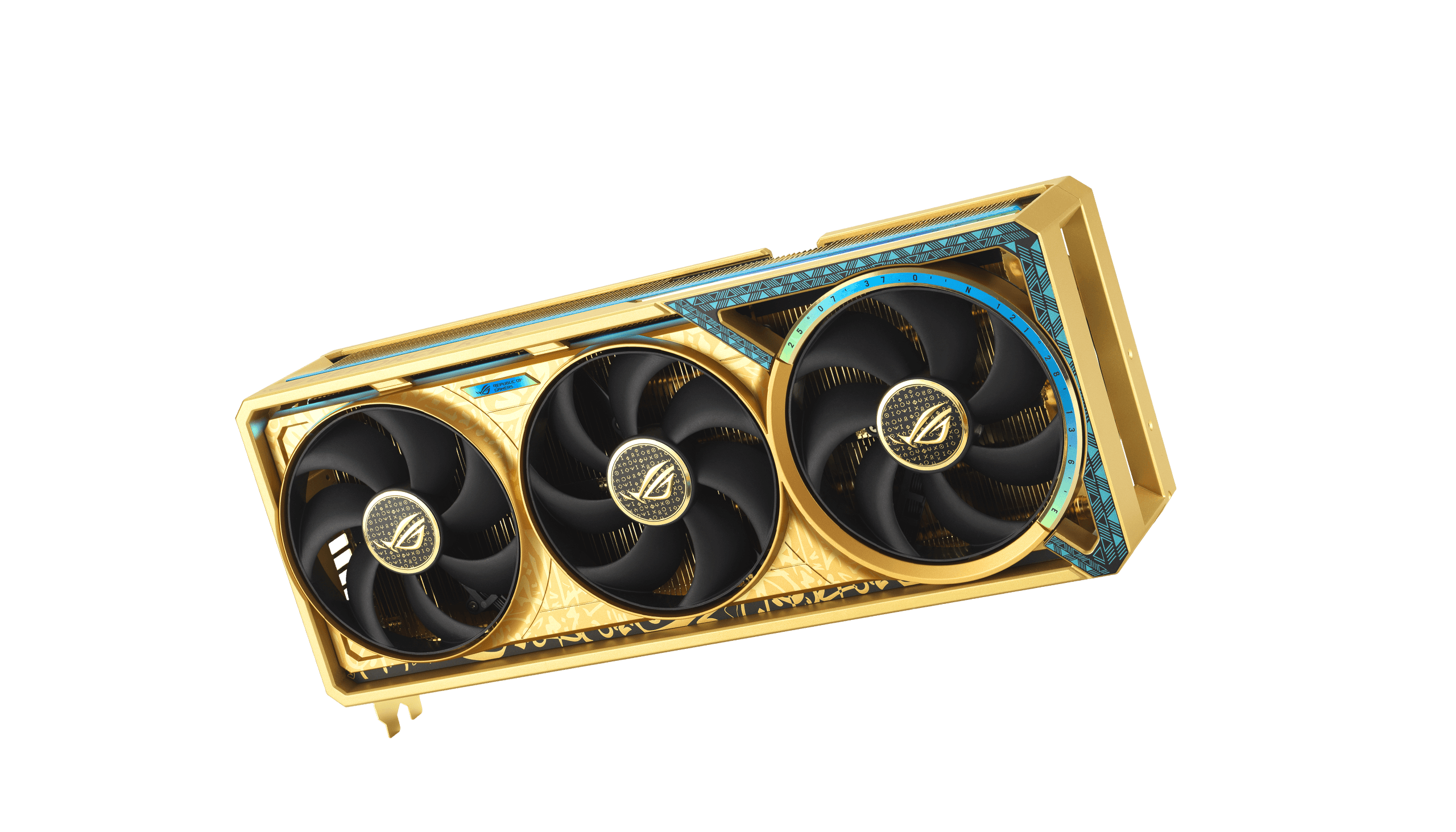 带有摩天大楼轮廓的 ROG Astral 正视图