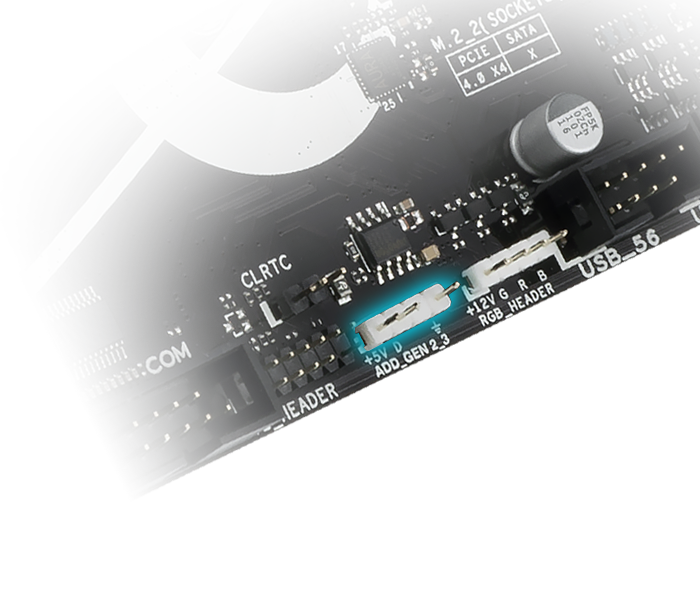 Features addressable Gen 2 headers 