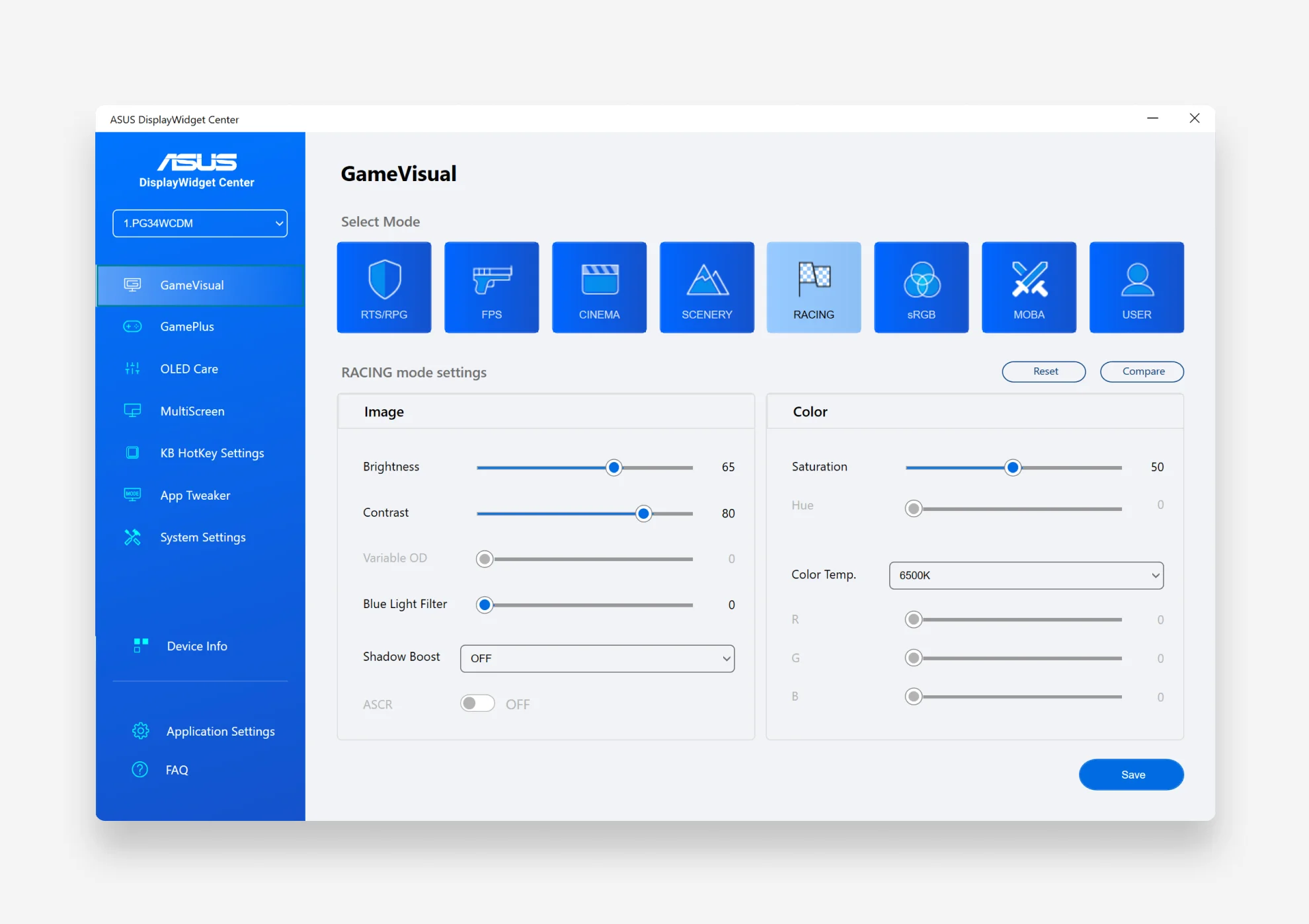 DisplayWidgetCenter 丨 显示器 丨ASUS华硕