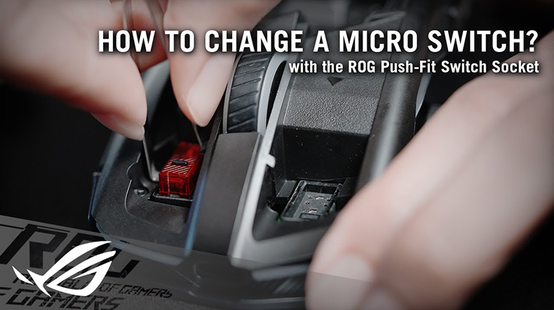 Play the video to learn how to swap out switches for ROG mice