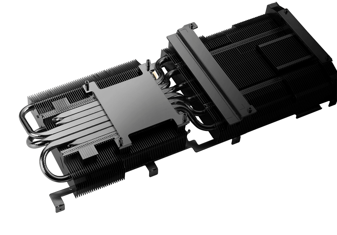 Front view of the main heatsink