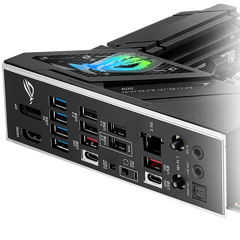 The Strix B850-A features DUAL USB4® PORTS