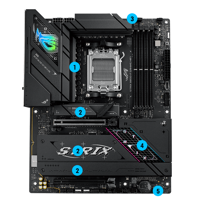 Strix B850-F cooling specifications