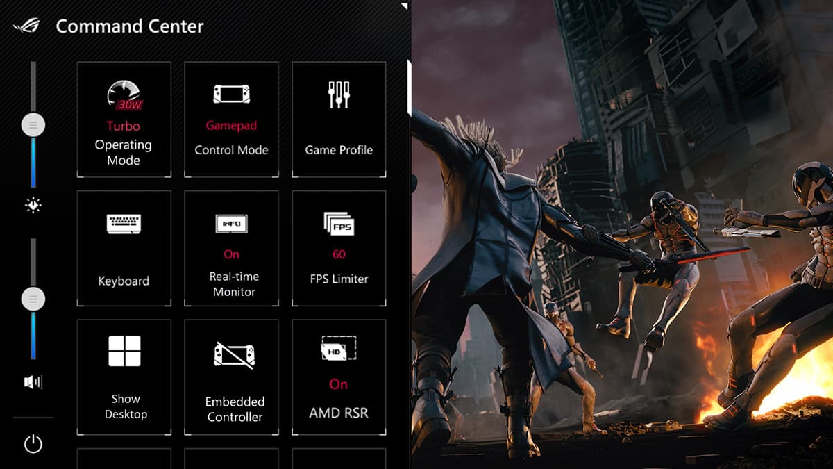 The user interface of Command Center