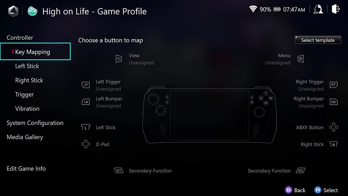 The user interface of Customization
