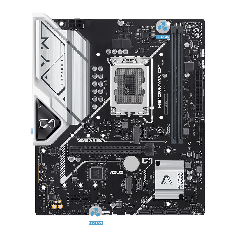 H610 motherboard with 4-Pin PWM/DC Fan image