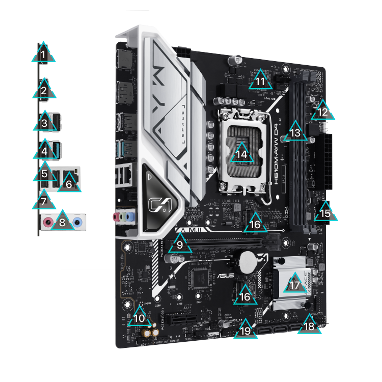 All specs of the H610M-AYW D4 motherboard
