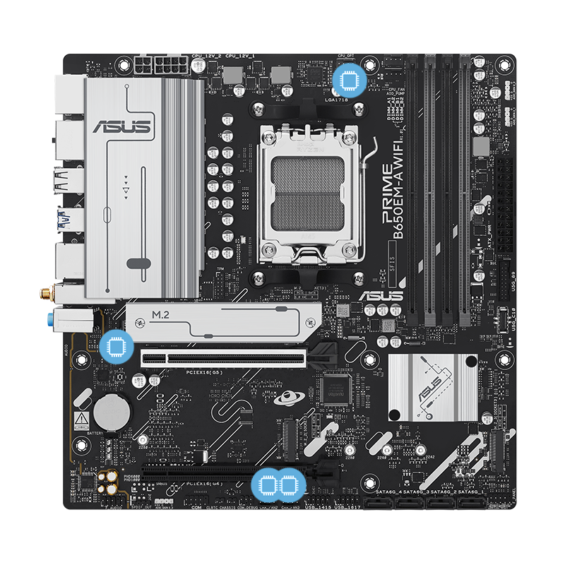 带有智能保护图像的华硕主板